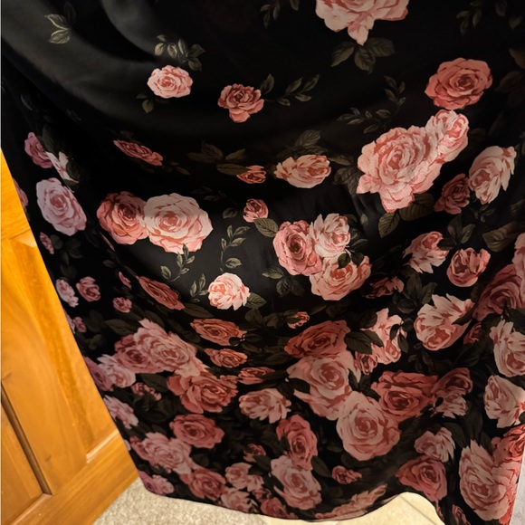 Black and Pink Long Sleeve Gown for Wedding Guests-Anthropology-BHLDN - Picture 4 of 6